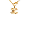 Chanel Gold Plated CC Quilted Pendant Necklace Secondhand