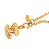 Chanel Gold Plated CC Quilted Pendant Necklace Secondhand