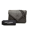 Saint Laurent Large Triquilt Sheepskin Monogram College Bag Secondhand