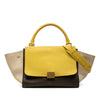 Secondhand Celine Medium Tricolor Leather Trapeze Satchel
