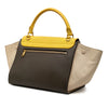 Secondhand Celine Medium Tricolor Leather Trapeze Satchel