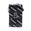 Balenciaga Calfskin Diagonal Allover Logo Print B Phone Holder Crossbody Secondhand