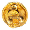 Chanel Gold Plated Rhinestone Logo Clip On Earrings Secondhand