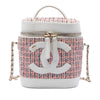 Chanel Tweed and Lambskin Vanity Cosmetic Case Secondhand