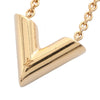 Louis Vuitton Gold Plated Essential V Pendant Necklace Secondhand