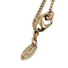 Chanel CC Gold Plated and Enamel Strass Faux Pearl Clover Pendant Necklace Secondhand