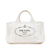 Secondhand Prada Denim Canapa Logo Satchel