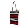 Miu Miu Tricolor Cotton Crochet Logo Striped Vertical Tote Secondhand