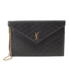 Saint Laurent Matelasse Lambskin Gaby Double Flap Chain Clutch Secondhand