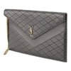 Saint Laurent Matelasse Lambskin Gaby Double Flap Chain Clutch Secondhand