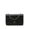 Chanel CC Embossed Lambskin Camellia Wallet On Chain Secondhand