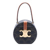 Secondhand Celine Triomphe Coated Canvas Round Box Handbag