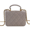 Chanel Mini Quilted Lambskin Top Handle Card Holder with Chain Secondhand