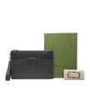 Gucci GG Supreme and Calfskin Cut Out Interlocking G Clutch Secondhand