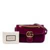 Gucci Small GG Marmont Matelasse Velvet Shoulder Bag Secondhand
