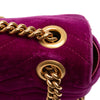 Gucci Small GG Marmont Matelasse Velvet Shoulder Bag Secondhand