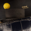 Chloé Tricolor Croc Embossed Leather Aby Lock Satchel Secondhand