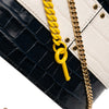 Chloé Tricolor Croc Embossed Leather Aby Lock Satchel Secondhand