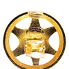 Chanel Gold Plated CC Round Star Clip On Earrings Secondhand
