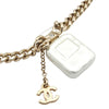 Chanel Gold Plated CC Resin and Rhinestones No. 5 Perfume Bottle Pendant Necklace Secondhand