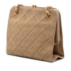 Chanel CC Quilted Suede Kiss Lock Handbag Secondhand