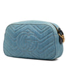 Secondhand Gucci Small GG Marmont Matelasse Denim Pearly Crossbody