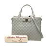 Ferragamo Quilted Leather Vara Bow Tracy Satchel Secondhand