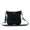 Prada Leather Trimmed Tessuto Zip Top Crossbody Secondhand
