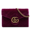 Gucci GG Marmont Matelasse Velvet Wallet On Chain Secondhand