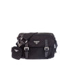 Prada Saffiano Trimmed Re Nylon Double Buckle Messenger Bag Secondhand