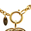 Chanel Gold Plated CC Quilted Pendant Necklace Secondhand