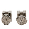Hermès Palladium Plated Lacquer Cage dH Earrings Secondhand
