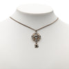 Chanel Brass CC Strass Pendant Necklace Secondhand