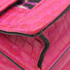 Miu Miu MM Paris Emiuticon Jacquard and Croc Embossed Patent Crystal Chain Crossbody Secondhand