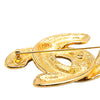 Chanel Gold Plated CC Quilted Brooch Secondhand