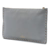 Valentino Grained Calfskin Rockstud Zip Clutch Secondhand