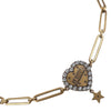 Dior Gold Plated Crystal J'Adior Heart Pendant Necklace Secondhand