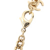 Chanel Gold Plated Rhinestones Heart Logo Choker Necklace Secondhand