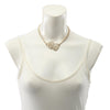 Chanel Gold Plated Rhinestones Heart Logo Choker Necklace Secondhand