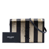 Saint Laurent Metallic Striped Fabric Monogram Kate Crossbody Secondhand