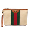 Gucci Canvas Interlocking G Web Clutch Secondhand