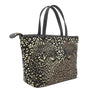 Ferragamo Nylon Leopard Print Double Gancini Tote Secondhand