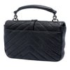 Saint Laurent Mini Chevron Sheepskin Monogram College Satchel Secondhand