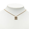 Chanel CC Gold Plated Strass Pendant Necklace Secondhand