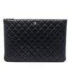 Chanel Large Quilted Lambskin O Case Clutch Secondhand