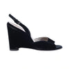 Secondhand Prada Vintage Black Velvet Wedge Slingback Sandals - '90s