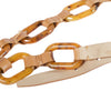 Secondhand Prada Tortoiseshell-Effect Resin & Leather Chain Belt - '00s