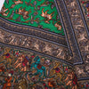 Secondhand Hermès “Chasse En Inde” Green Cashmere & Silk Shawl 140 By Michel Duchêne
