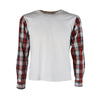 Secondhand Comme des Garçons T-shirt with Checkered Sleeve - '10s