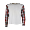 Secondhand Comme des Garçons T-shirt with Checkered Sleeve - '10s